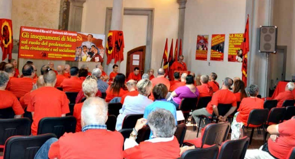 Militante commemorazione di Mao nel 47° anniversario della sua scomparsa