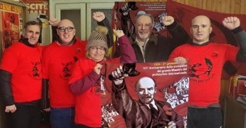 Militanti, simpatizzanti e amici lombardi del PMLI vedono insieme il video “Ispiriamoci a Lenin per combattere l’imperialismo e conquistare il socialismo”