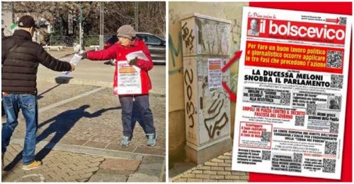 Diffuso a Milano il volantino della prima pagina de “Il Bolscevico” con i Qr-code
