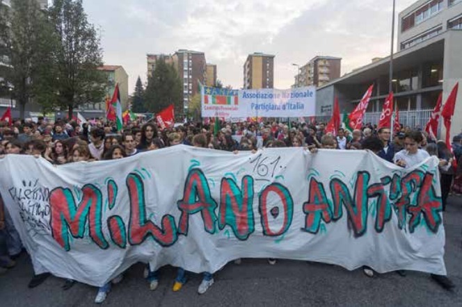 Milano, 6 ottobre 2026. La manifestazione contro l’aggressione fascista